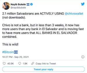 El Salvador'da Nüfusun Üçte Biri, Chivo BTC Cüzdanını Kullanıyor nayib bukele