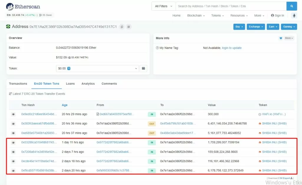 anonim balina perşembe günü 6 trilyon coin ele geçirdikten sonra 276 milyar shib satın aldı