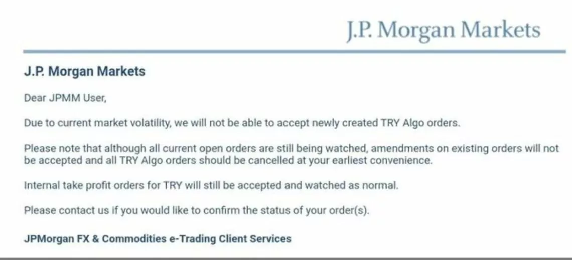 jp morgan türk lirası i̇şlemlerini bitirdi jp