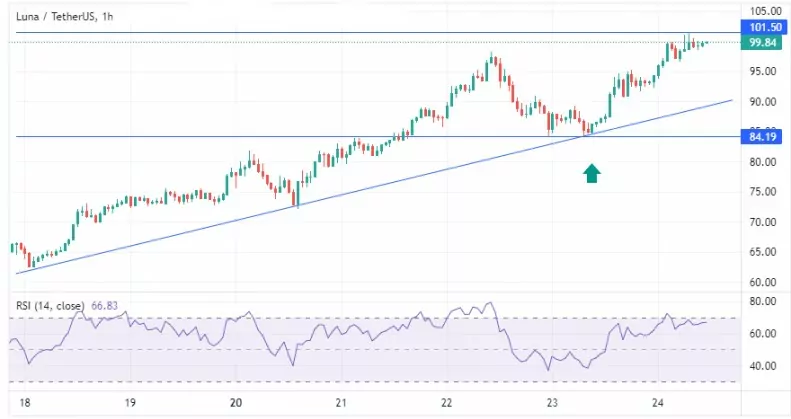 LUNA 100 Doları Geçti terra2