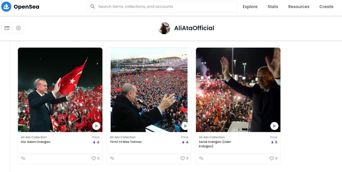 Ali Ata’nın Cumhurbaşkanı İçin Yazdığı Şarkılar NFT Olarak Satışta Ali Ata Sold The Songs He Made For President Erdogan