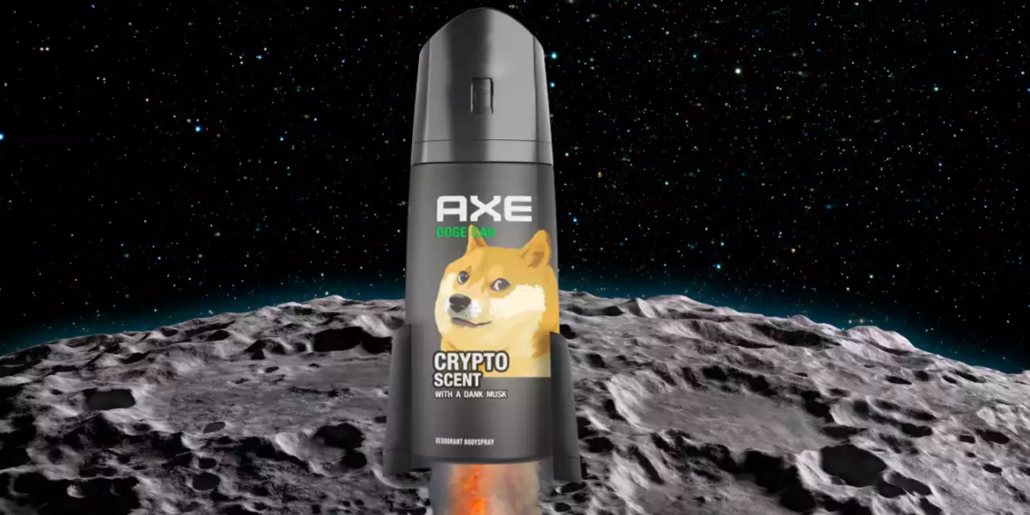 popüler kişisel bakım markası axe’tan dogecoin temalı deodorant!