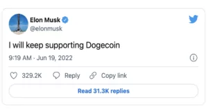 dogecoin, elon musk'ın tweet'inden sonra %8 arttı 2 1