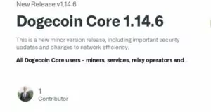 dogecoin'in yeni sürümü yayınladı: dogecoin core 1.14.6 9 1