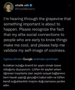 Vitalik Buterin'nin Dikkat Çeken Paylaşımı