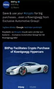 shib ile koenigsegg satın alınabilecek!