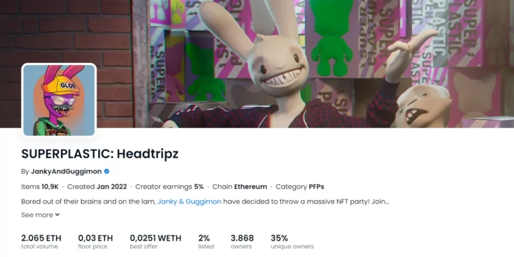 NFT Koleksiyonu SUPERPLASTIC: Headtripz İnceleme 1 NFT Koleksiyonu SUPERPLASTIC: Headtripz İnceleme