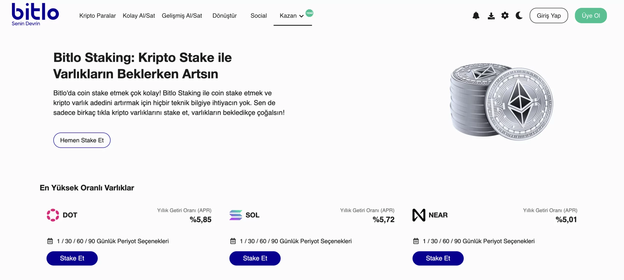 bitlo staking ile kriptoda staking